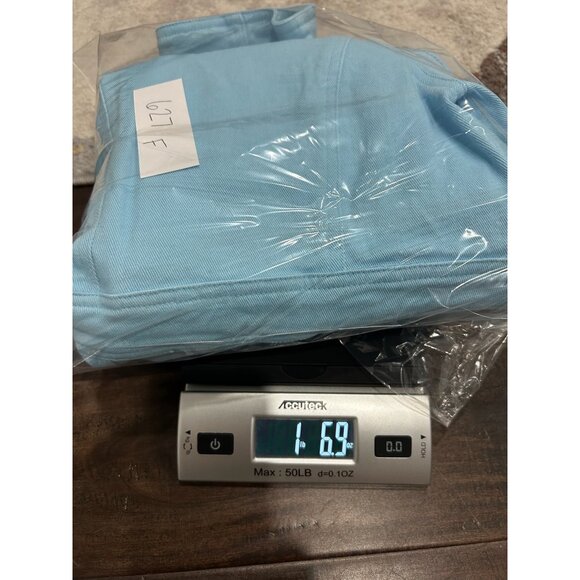 Lilly & Van Light Blue Denim Jacket Womens L Button-Up Front Pockets Casual Styl - Picture 9 of 9